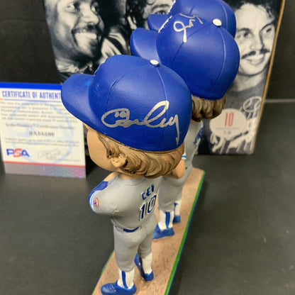 1981 WS TRI-MVP SIGNED DODGERS BOBBLEHEAD CEY, GUERRERO, YEAGER PSA 9A55596