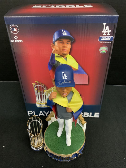 BRUSDAR GRATEROL DODGERS SIGNED FOCO CHAMPIONSHIP BOBBLEHEAD PSA 1C13578