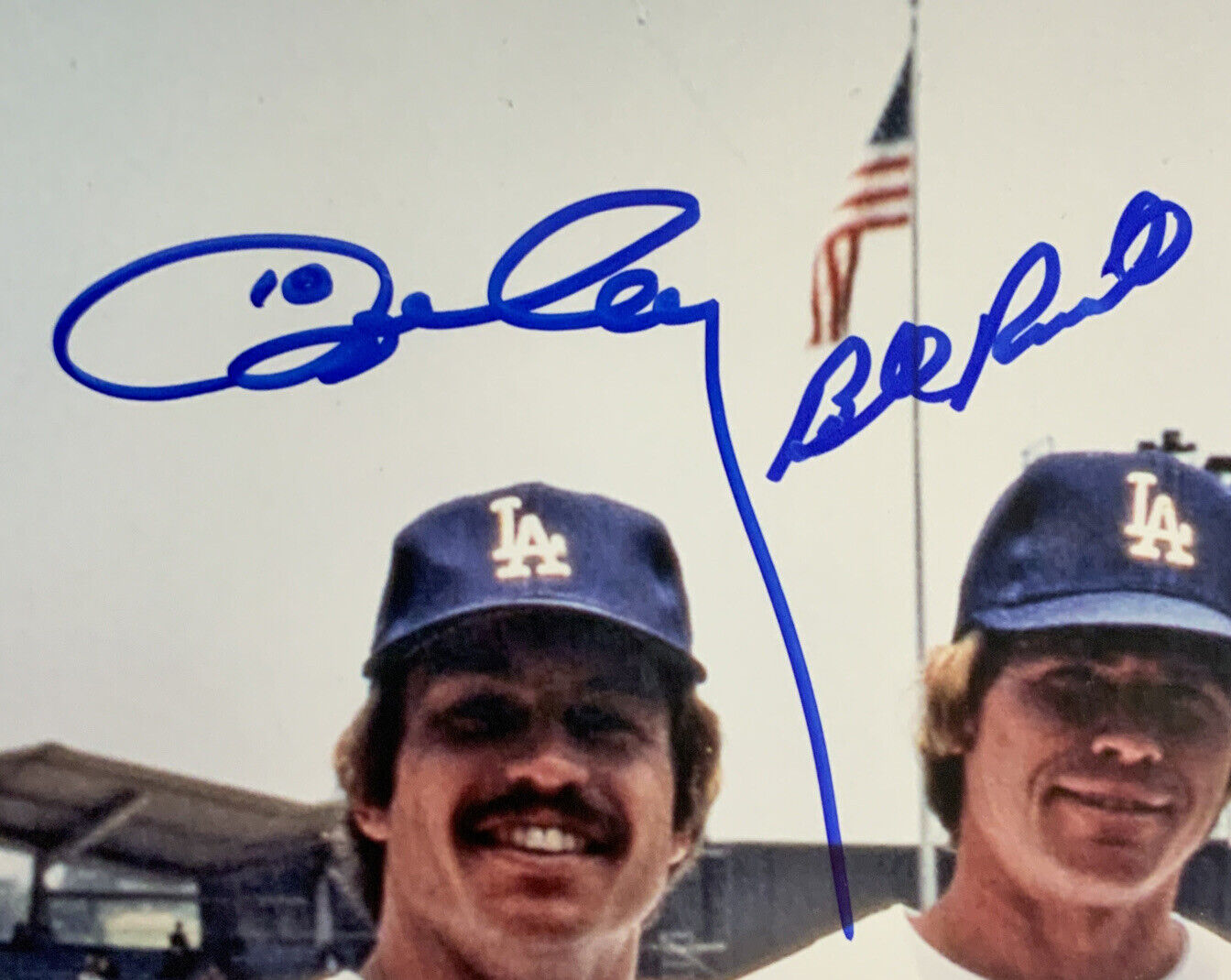 DODGERS 1981 GREATEST INFIELD SIGNED 11X14 PHOTO RUSSELL GARVEY CEY LOPES BAS