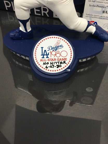 JERRY REUSS DODGERS SIGNED 1980 ALLSTAR GAME BOBBLEHEAD "NO HITTER 6-27-80" PSA