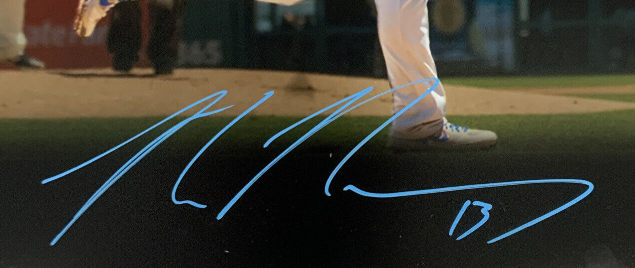 MAX MUNCY DODGERS SIGNED 16X20 GIANT KILLER PHOTO EDIT PSA ITP BLUE