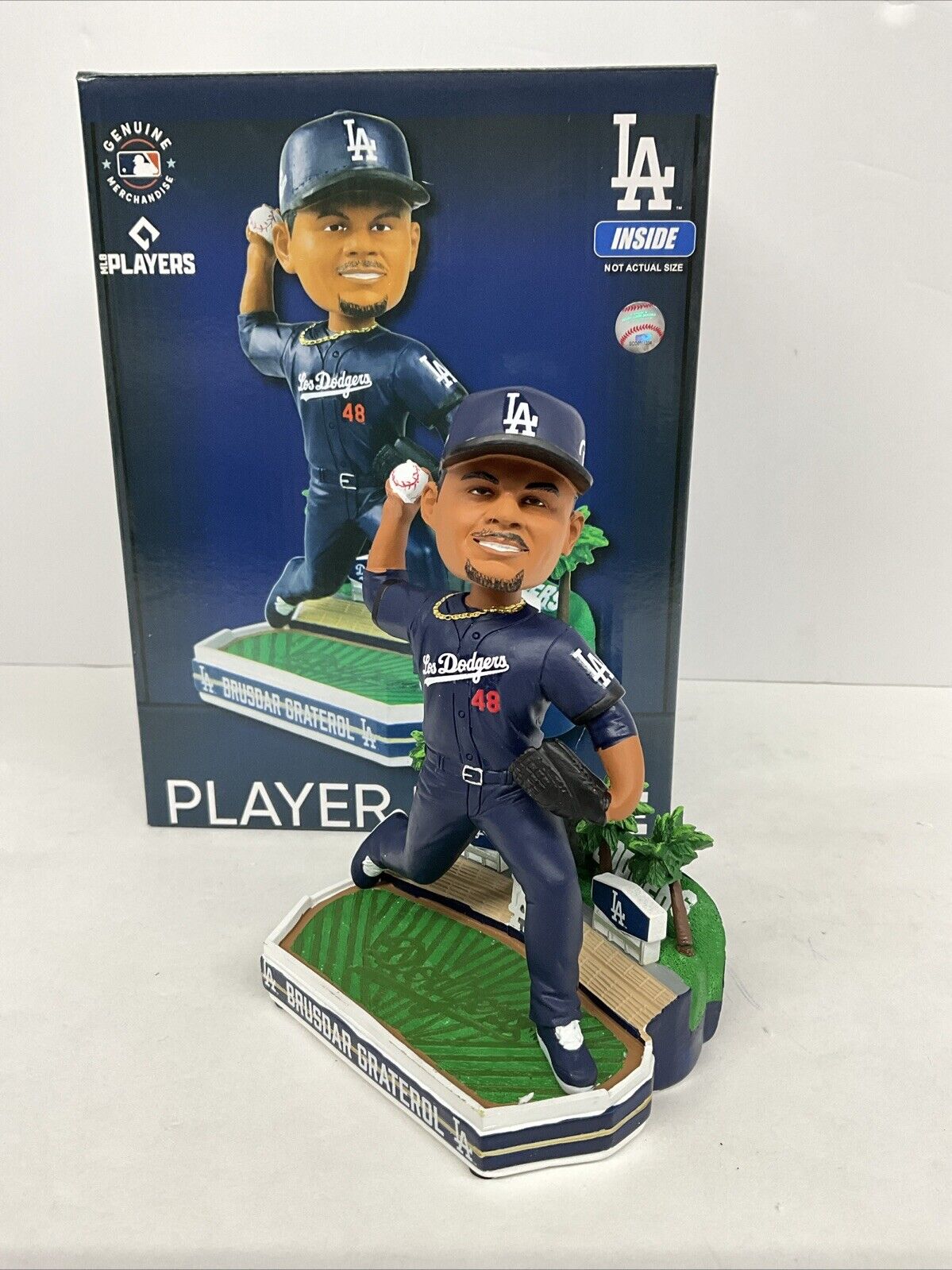 BRUSDAR GRATEROL SIGNED DODGERS FOCO CITY CONNECT BOBBLEHEAD BAZOOKA PSA 3C24582