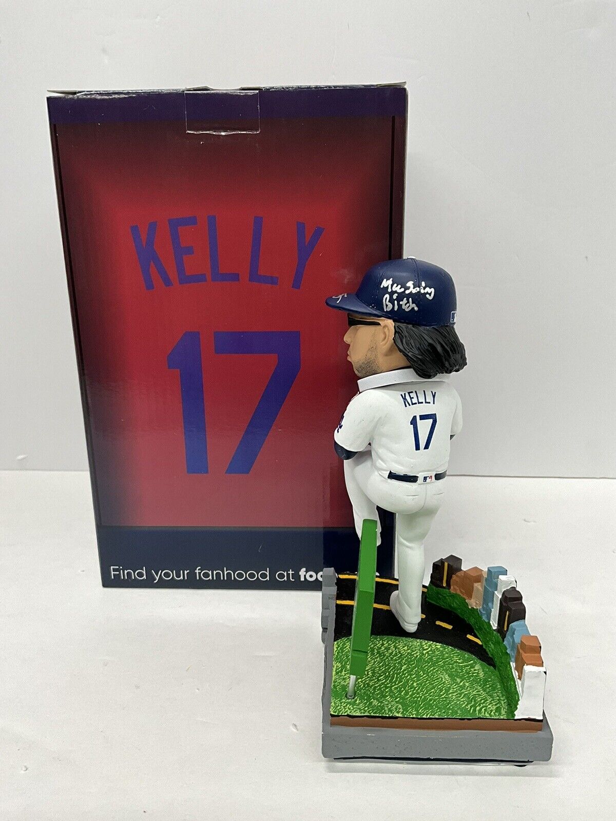 JOE KELLY SIGNED WELCOME BACK TO LA BOBBLEHEAD "NICE SWING BITCH"  PSA 3C13431