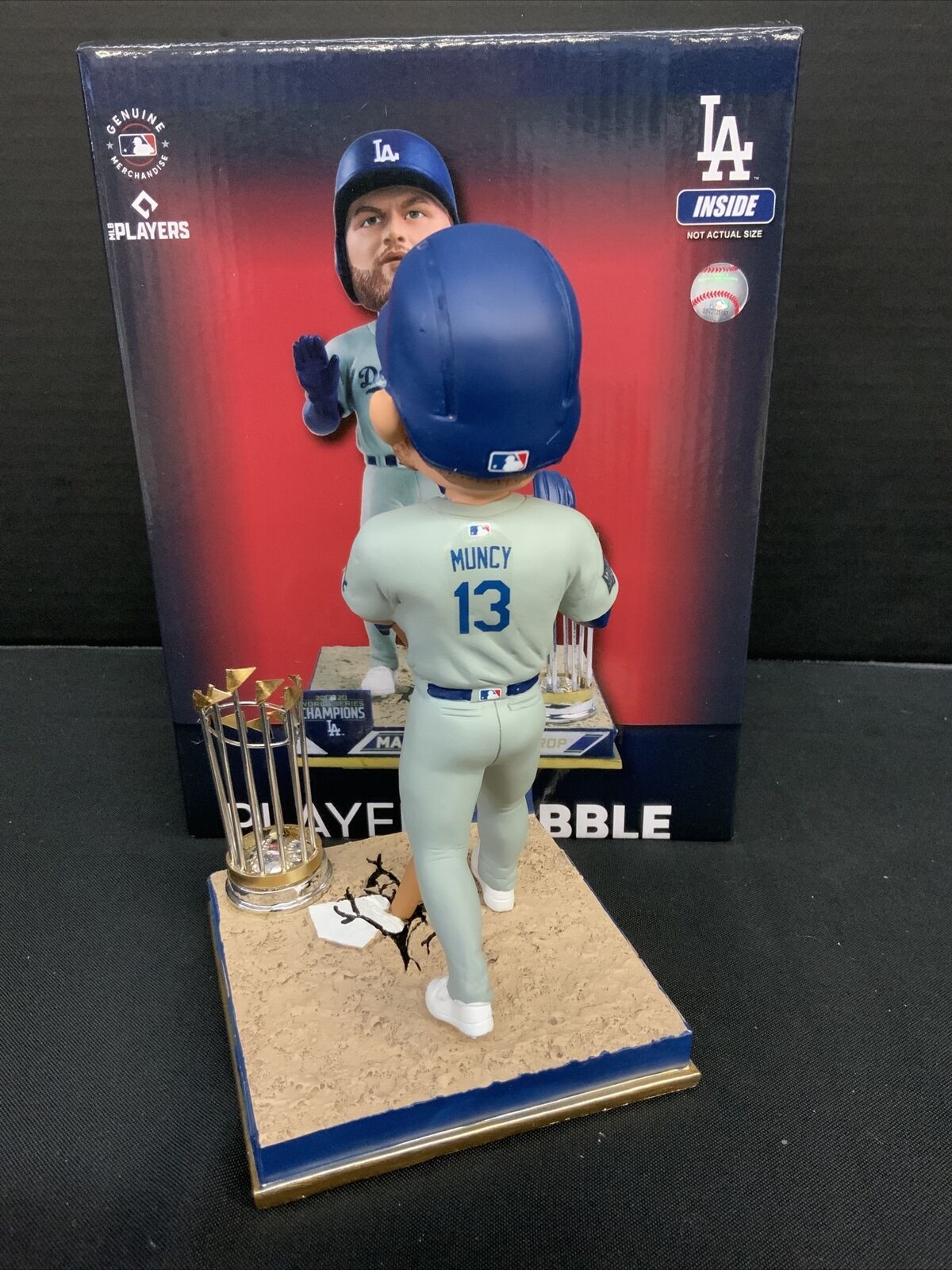 MAX MUNCY DODGERS SIGNED FOCO CHAMPIONSHIP BOBBLEHEAD PSA 9A99403