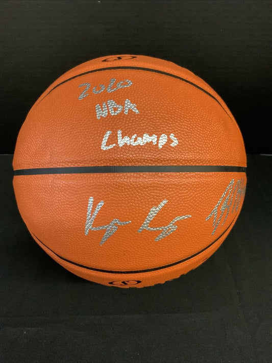 DWIGHT HOWARD KYLE KUZMA SIGNED SPALDING BASKETBALL 2020 NBA CHAMPS" PSA AI74995