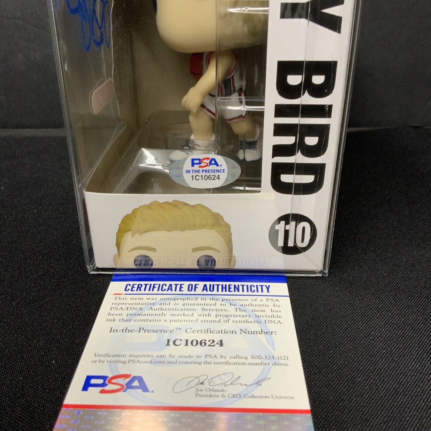 LARRY BIRD SIGNED TEAM USA #110 TARGET EXCLUSIVE FUNKO POP PSA WITNESS 1C10624