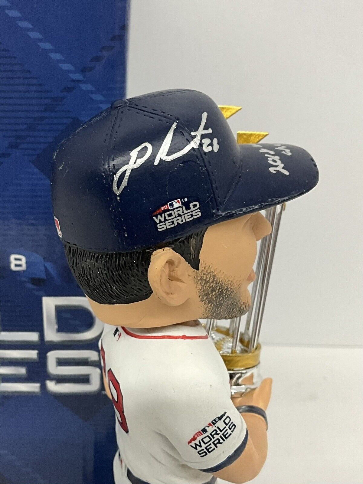 JD MARTINEZ SIGNED BOSTON RED SOX FOCO BOBBLEHEAD "2018 WS CHAMPS" BAS W807863