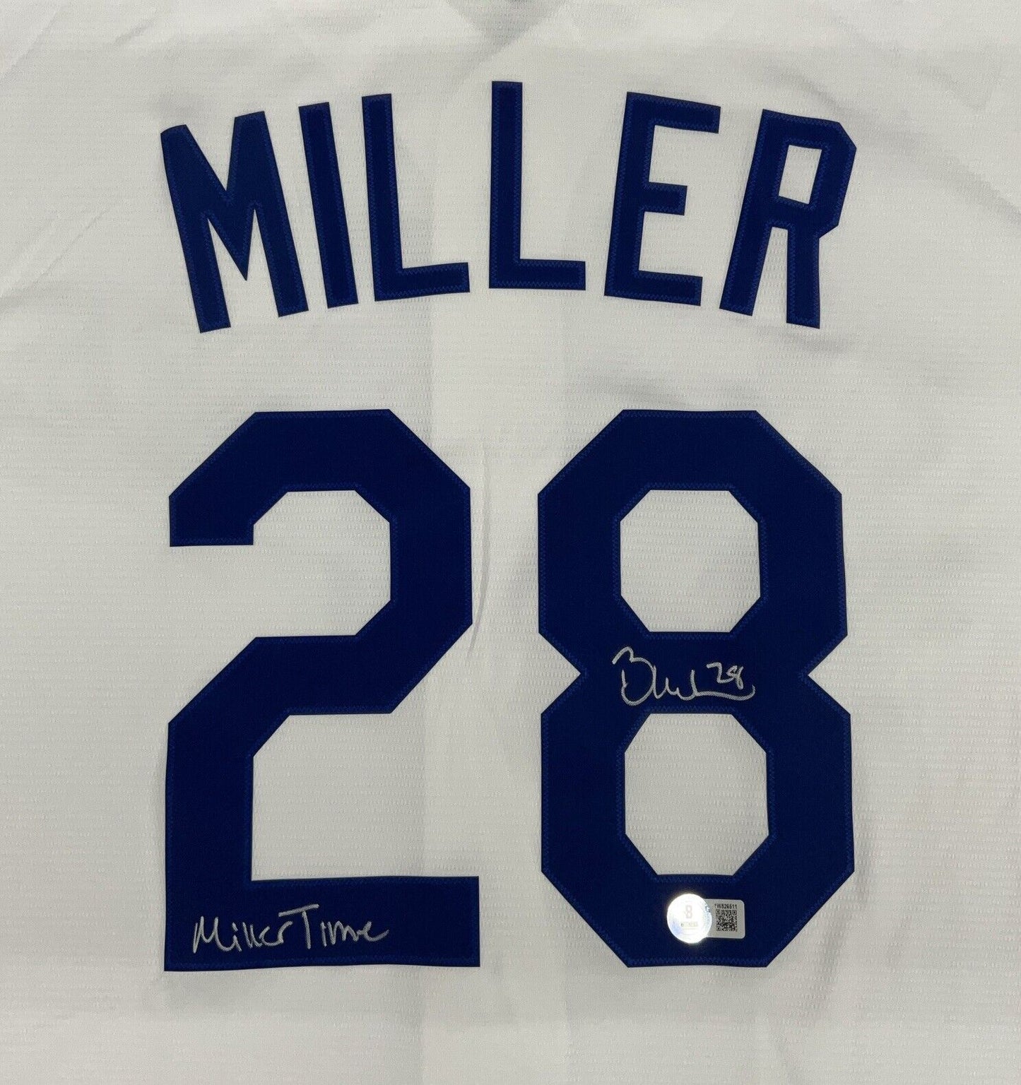 BOBBY MILLER SIGNED DODGERS NIKE JERSEY "MILLER TIME" INSCRIP BECKETT 1W826511