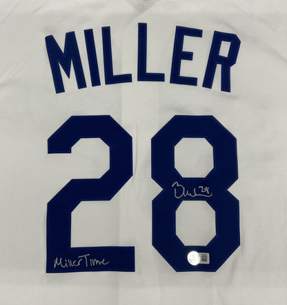 BOBBY MILLER SIGNED DODGERS NIKE JERSEY "MILLER TIME" INSCRIP BECKETT 1W826511