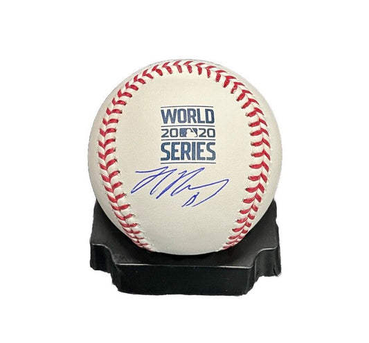 MAX MUNCY DODGERS CHAMPION SIGNED 2020 WORLD SERIES BASEBALL PSA WITNESS