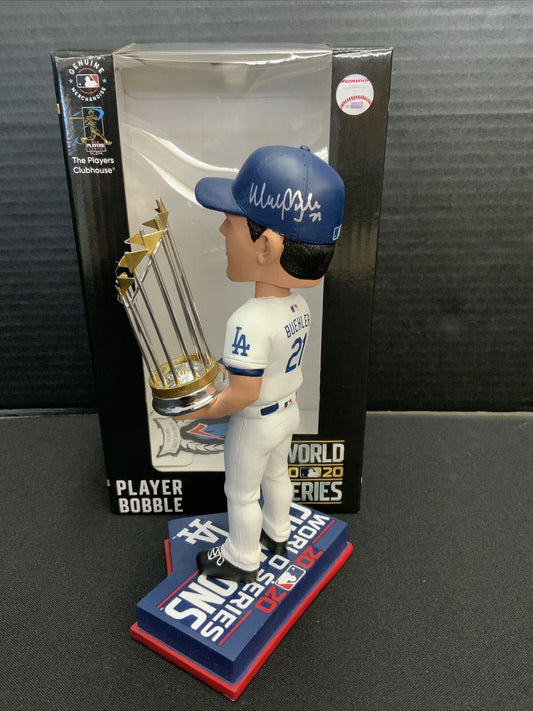 WALKER BUEHLER DODGERS SIGNED FOCO 2020 WS CHAMPIONSHIP BOBBLEHEAD WK 30259