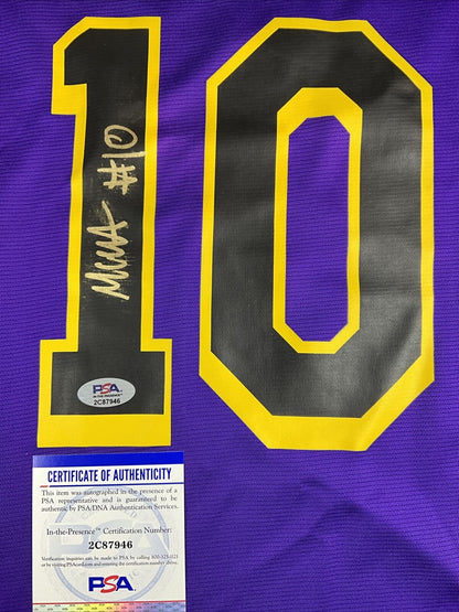 MAX CHRISTIE SIGNED LOS ANGELES LAKERS FANATICS PURPLE JERSEY PSA ITP 2C87946