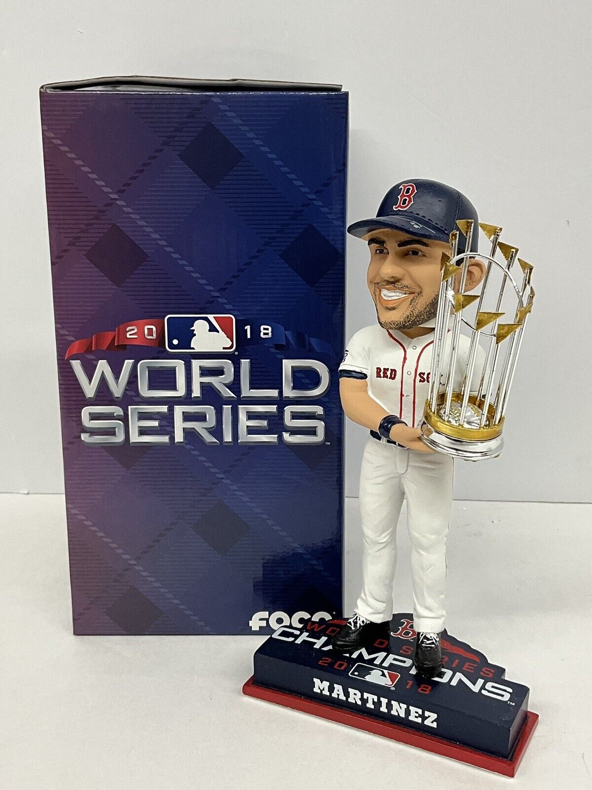 JD MARTINEZ SIGNED BOSTON RED SOX 2018 WORLD SERIES FOCO BOBBLEHEAD BAS W807847