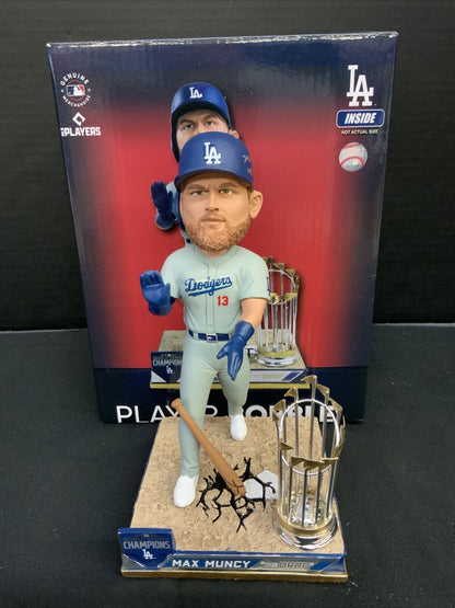 MAX MUNCY DODGERS SIGNED CHAMPIONSHIP BOBBLEHEAD "2020 WS CHAMPS" PSA 1C01940