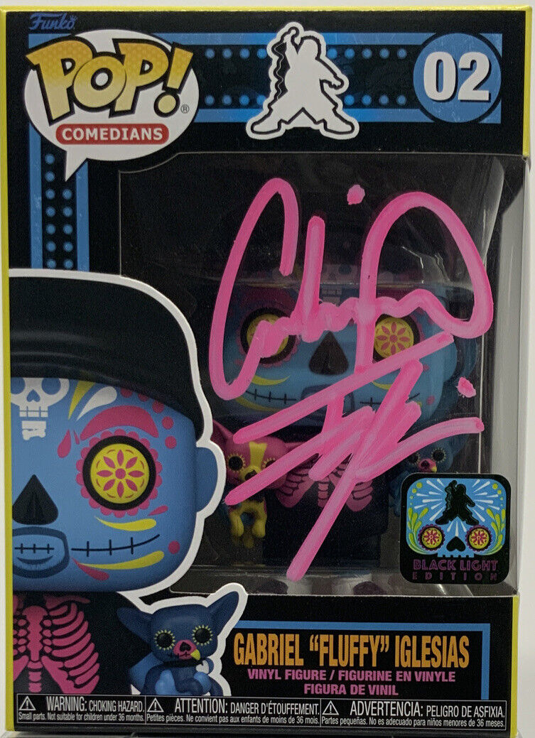 GABRIEL FLUFFY IGLESIAS SIGNED "DIA DE LOS FLUFFY'S" FUNKO POP 02 PSA AM57397