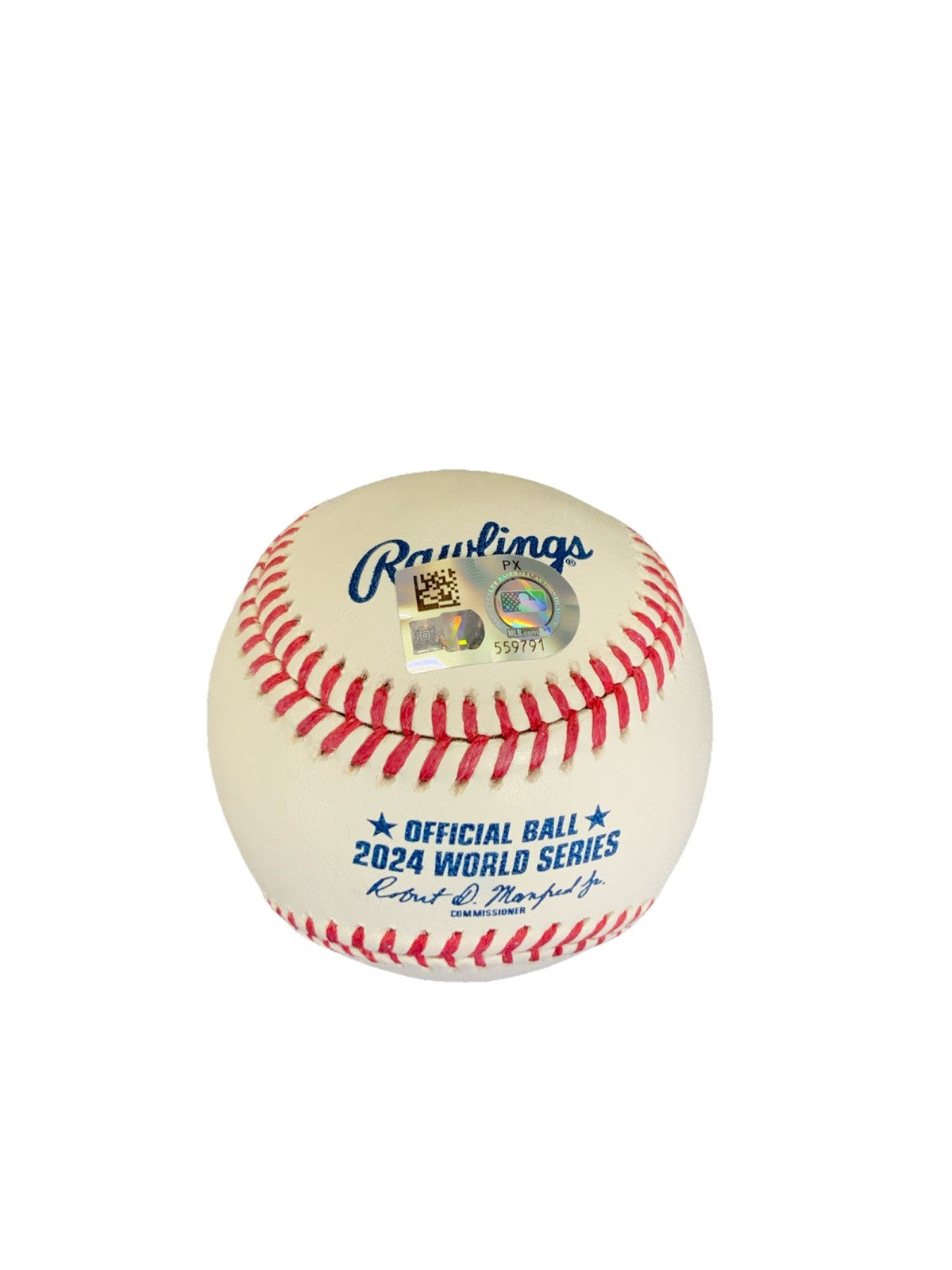 GAVIN LUX DODGERS SIGNED 2024 WORLD SERIES BASEBALL  MLB COA
