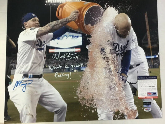 MATT BEATY ALEX VERDUGO DODGERS SIGNED 16X20 PHOTO PSA "WHAT A GREAT FEELING" W