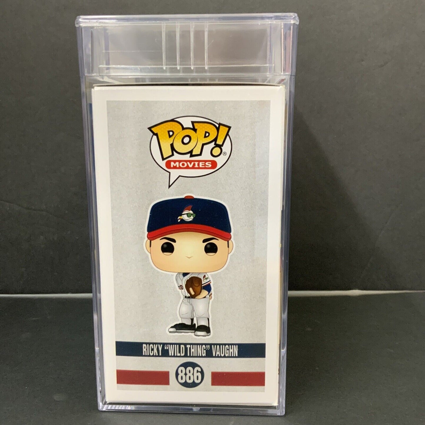 CHARLIE SHEEN SIGNED "RICKY VAUGHN" FUNKO POP PSA SLABBED AH99229 GEM MT 10 AUTO