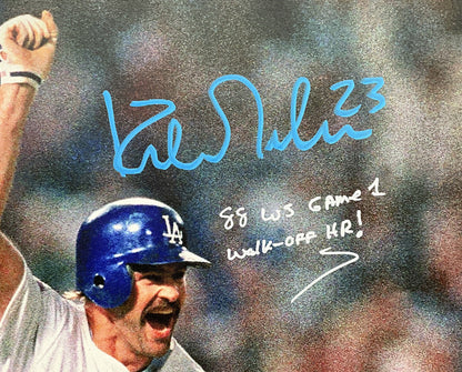 KIRK GIBSON DODGERS SIGNED 20X30 STRETCHED CANVAS "88 WS GM1 WALKOFF BAS W140630