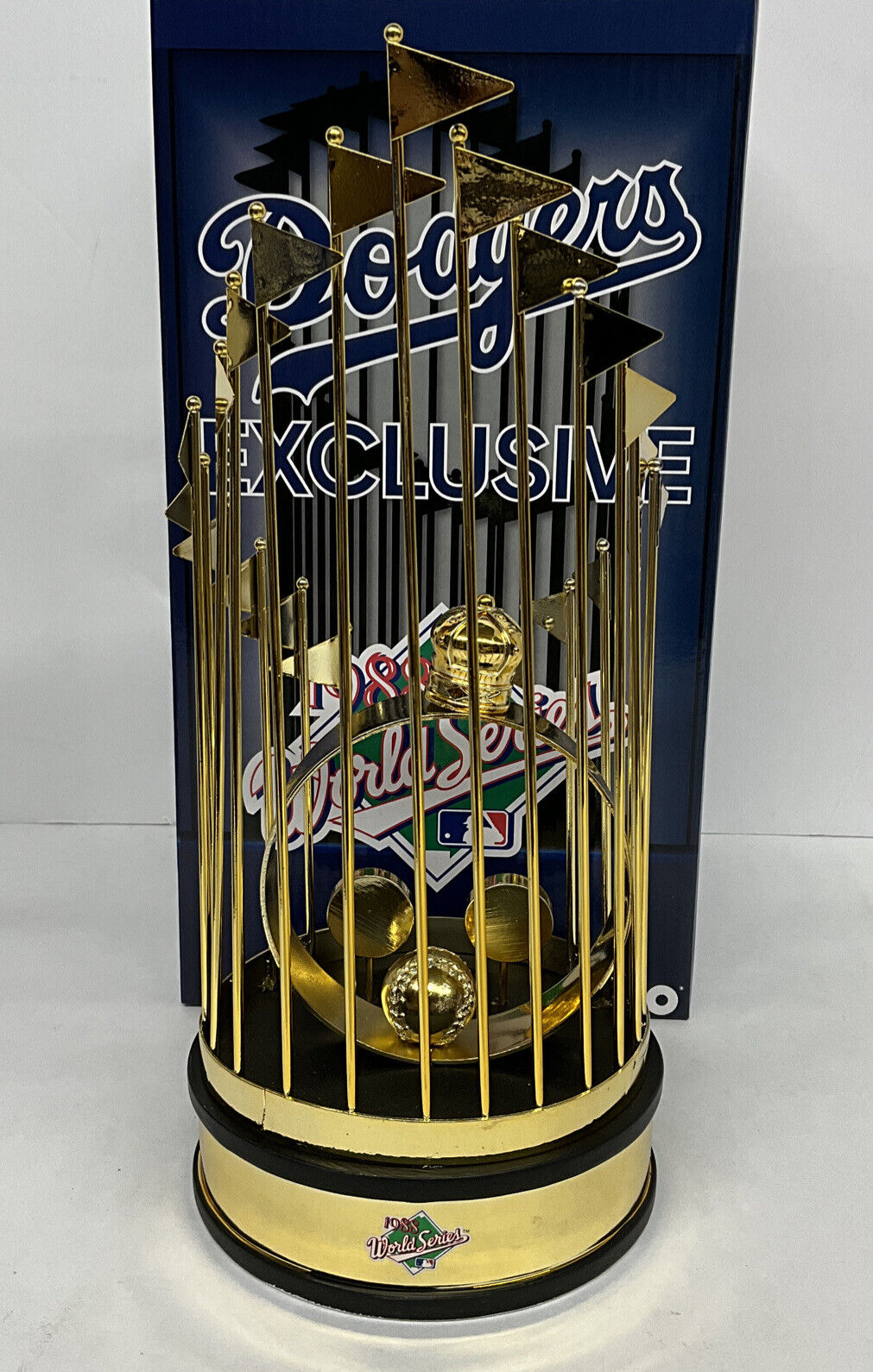 OREL HERSHISER SIGNED DODGERS 12" 1988 WORLD SERIES TROPHY 88 WS MVP PSA 9A20788