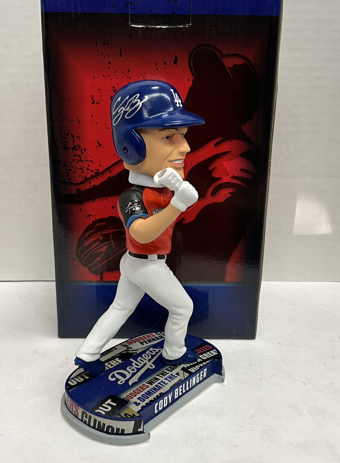 DODGERS SIGNED 2017 ALL STAR FOCO BOBBLEHEAD SET KERSHAW, BELLINGER, SEAGER COA