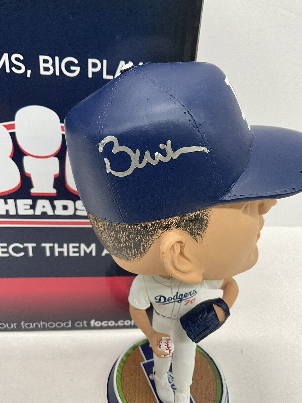 BOBBY MILLER SIGNED DODGERS FOCO BIGHEAD LIMITED #/123 BOBBLEHEAD PSA RG50487