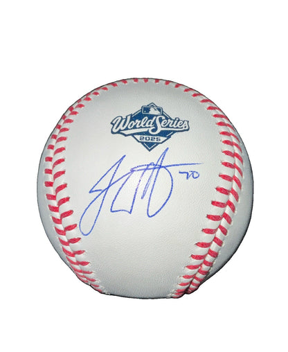 JUSTIN WROBLESKI DODGERS WS CHAMPION SIGNED 2025 WORLD SERIES BASEBALL PSA