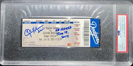 CLAYTON KERSHAW DODGERS JUNE 18, 2014 NO-HITTER SIGNED TICKET STUB PSA 73772329