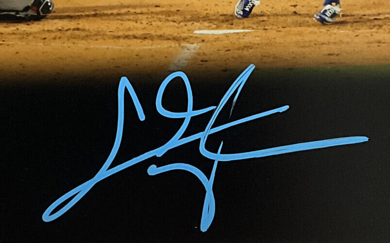 CHRIS TAYLOR DODGERS SIGNED 8X10 NLCS GAME 5 3 HOMERUN GAME PHOTO EDIT PSA