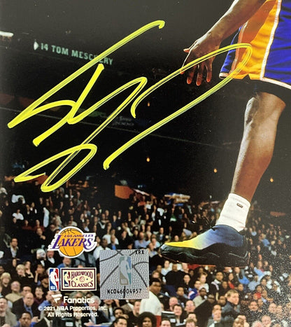 SHAQUILLE O'NEAL LAKERS SIGNED 8X10 PHOTO ONE-HANDED PURPLE DUNK BAS WITNESS