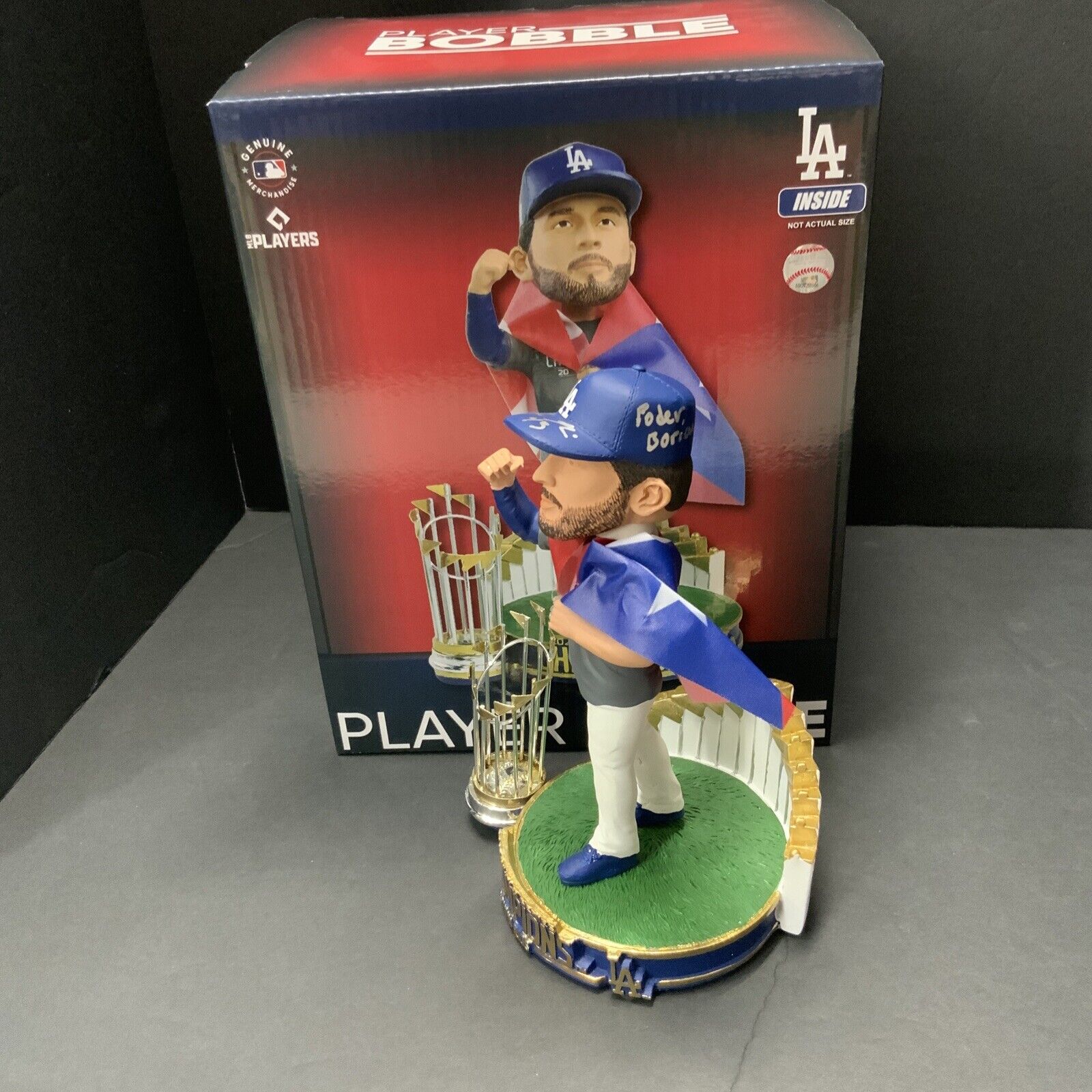 EDWIN RIOS DODGERS SIGNED CHAMPIONSHIP BOBBLEHEAD 