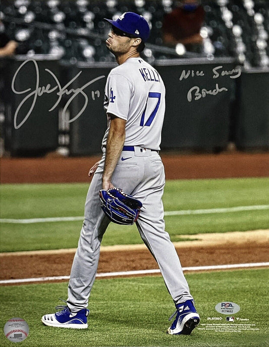 JOE KELLY SIGNED 11X14 POUTY FACE VS CARLOS CORREA PHOTO NICE SWING BITCH" S PSA