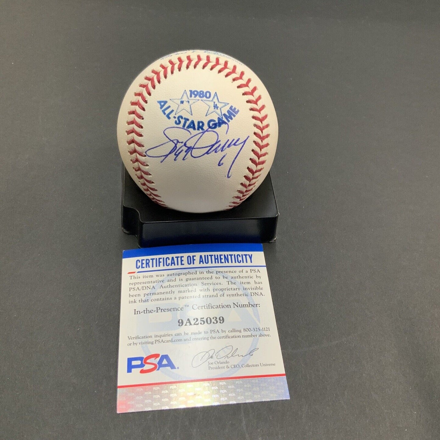 STEVE GARVEY DODGERS SIGNED 1980 ALL STAR GAME BASEBALL PSA WITNESS COA