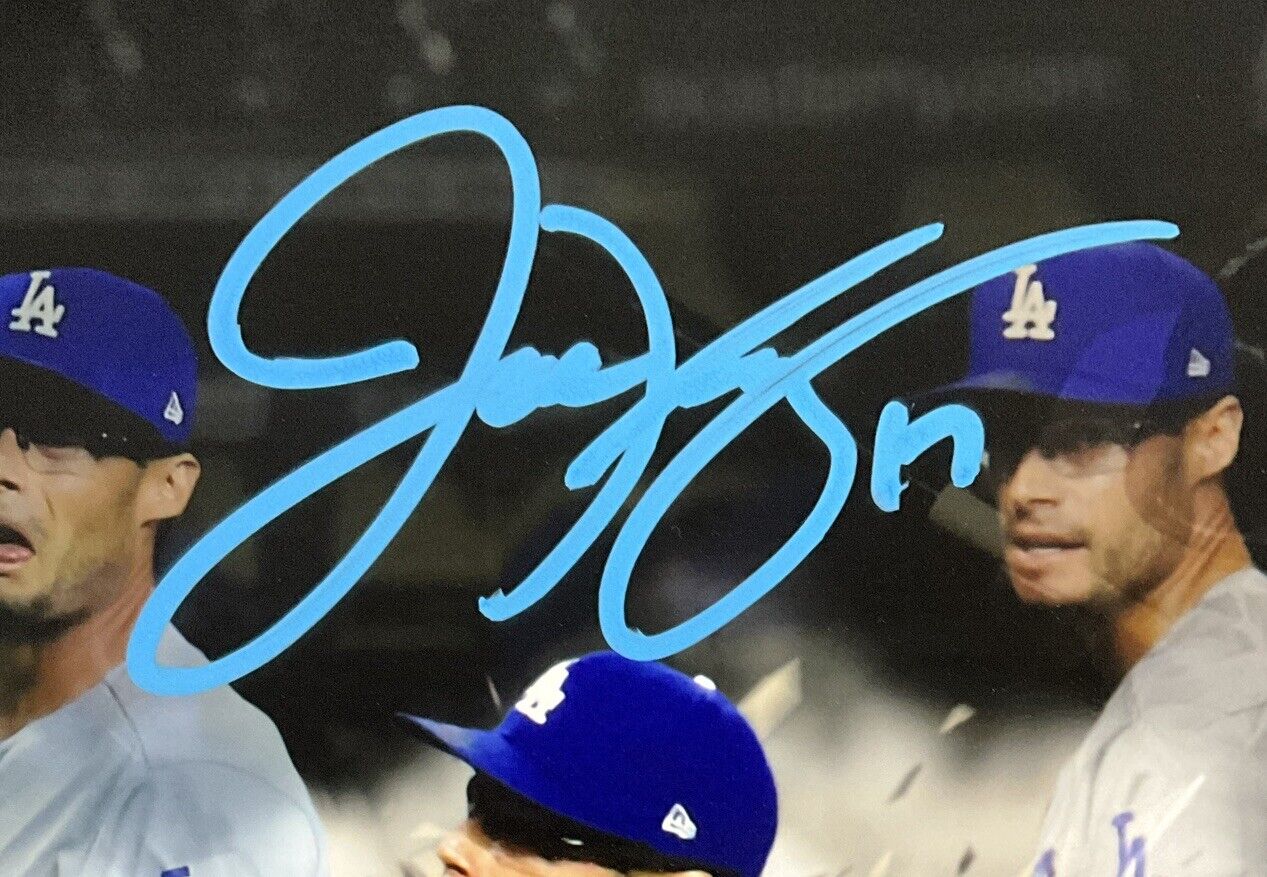 JOE KELLY DODGERS SIGNED 8X10 POUTY FACE EDIT VS ASTROS CARLOS CORREA PHOTO  PSA