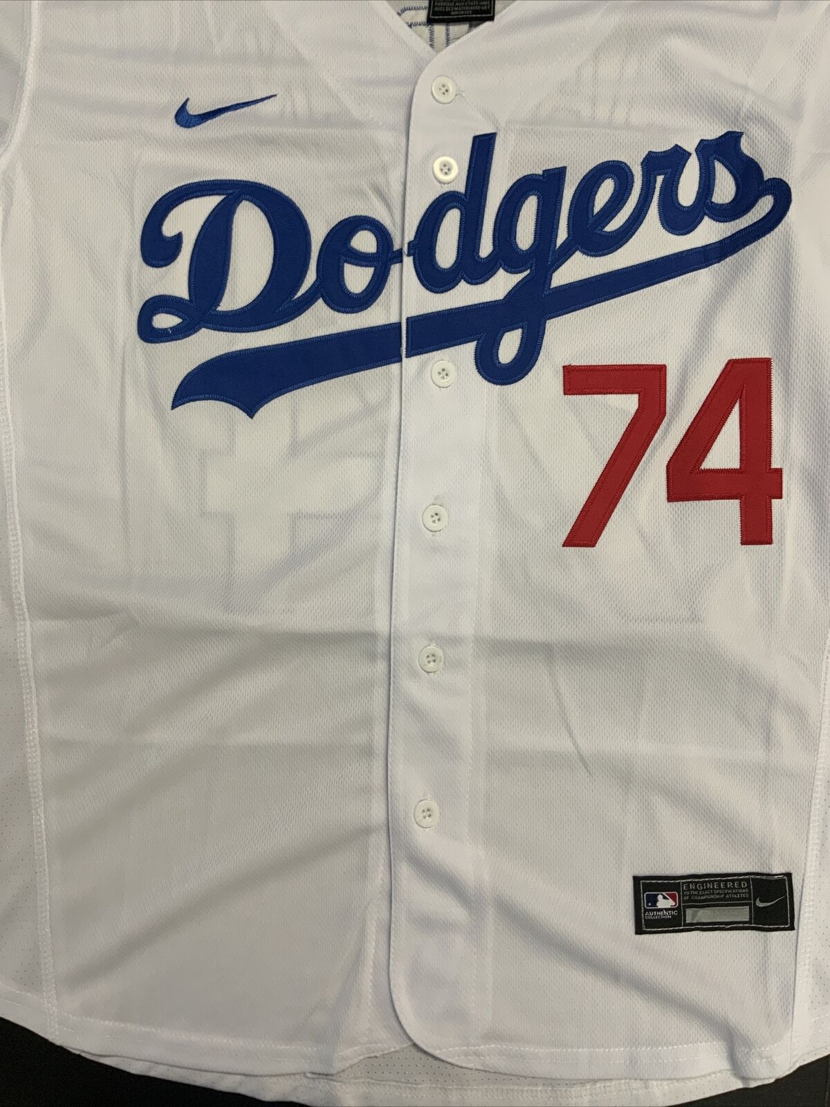 KENLEY JANSEN SIGNED DODGERS 2020 WORLD SERIES JERSEY 5 INSCRIPTIONS PSA 1C53078