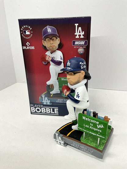 JOE KELLY SIGNED WELCOME BACK TO LA BOBBLEHEAD "NICE SWING BITCH"  PSA 3C13431