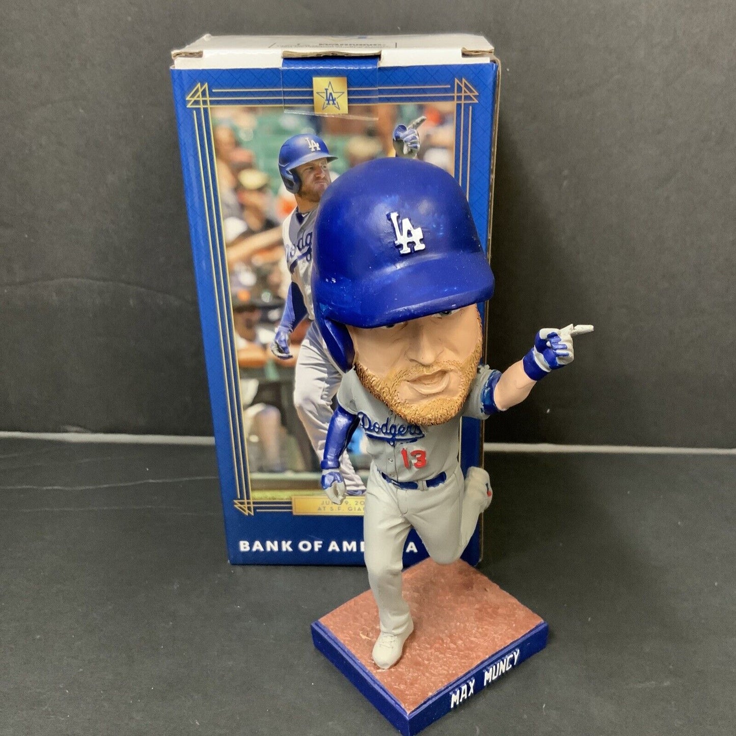 MAX MUNCY DODGERS WORLD SERIES CHAMPION SIGNED 2020 SGA BOBBLEHEAD PSA 9A99252