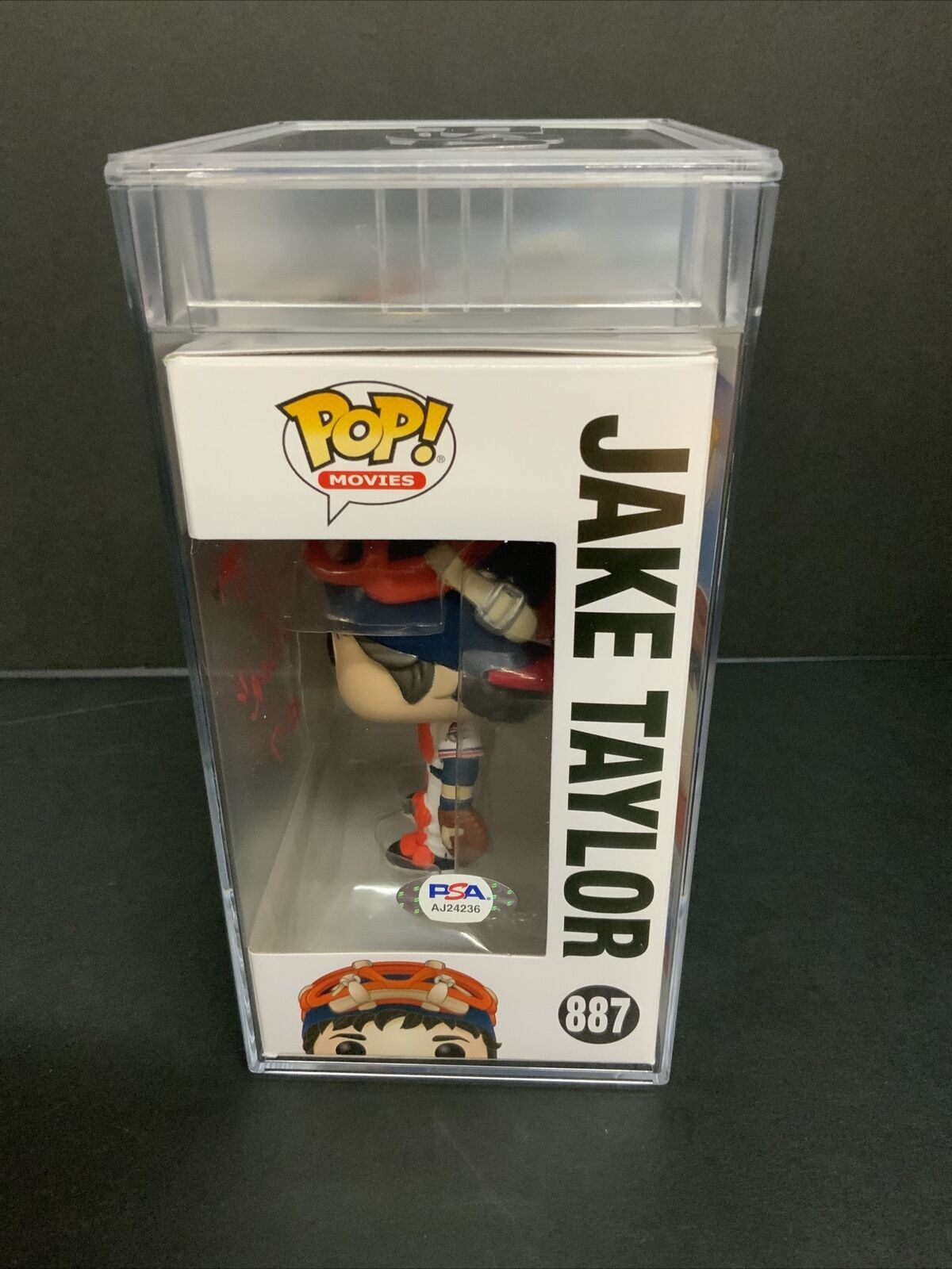 TOM BERENGER SIGNED "JAKE TAYLOR" FUNKO POP SLABBED GEM MT 10 PSA AJ24236