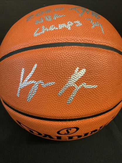 DWIGHT HOWARD KYLE KUZMA SIGNED SPALDING BASKETBALL 2020 NBA CHAMPS" PSA AI74990