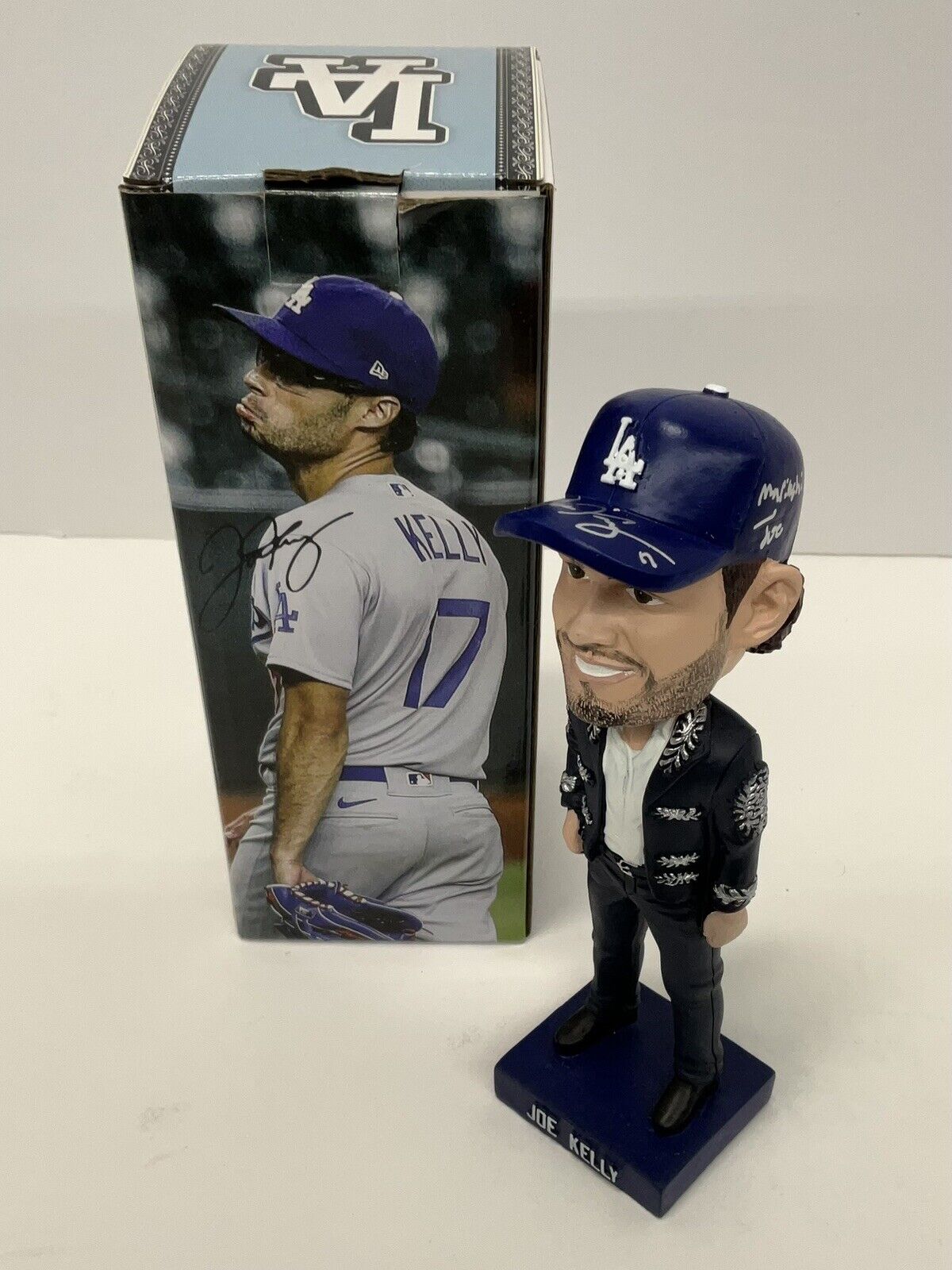 JOE KELLY SIGNED DODGERS 2023 SGA BOBBLEHEAD "MARIACHI JOE" INSCRIP PSA 2C74710