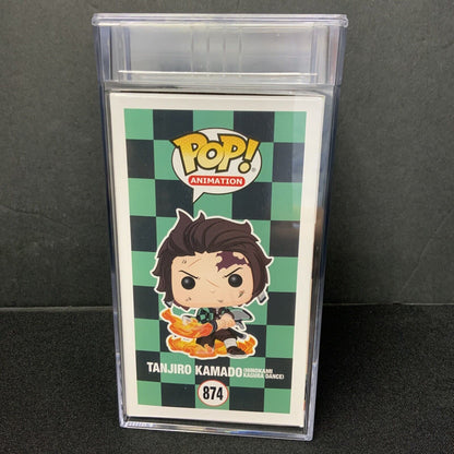 ZACH AGUILAR SIGNED TANJIRO KAMADO FUNKO POP 874 PSA 1C81799 GEM MT 10 AUTO