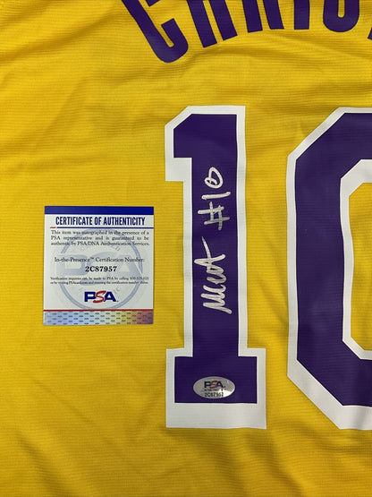 MAX CHRISTIE SIGNED LOS ANGELES LAKERS FANATICS NBA JERSEY PSA ITP 2C87957