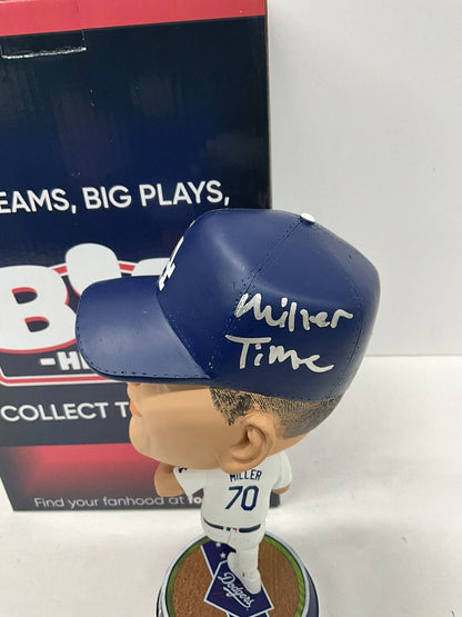 BOBBY MILLER SIGNED DODGERS FOCO BIGHEAD BOBBLEHEAD "MILLER TIME" PSA RG50527