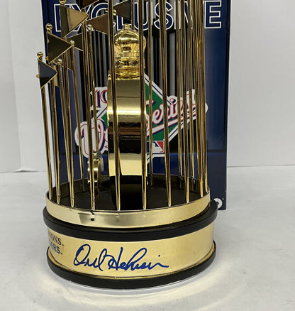 OREL HERSHISER SIGNED DODGERS 12" 1988 WORLD SERIES TROPHY 88 WS MVP PSA 9A20785