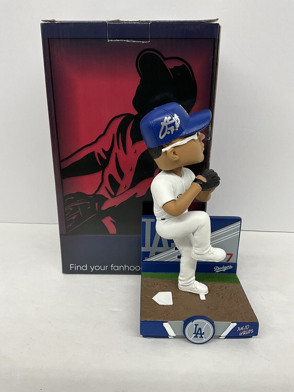 JULIO URIAS WS CHAMP SIGNED DODGERS FOCO LIMITED /222 BOBBLEHEAD BECKETT WZ59889