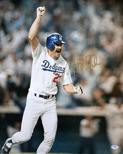 KIRK GIBSON DODGERS SIGNED 88 WORLD SERIES WALK OFF HR 16X20 PHOTO GOLD PSA ITP