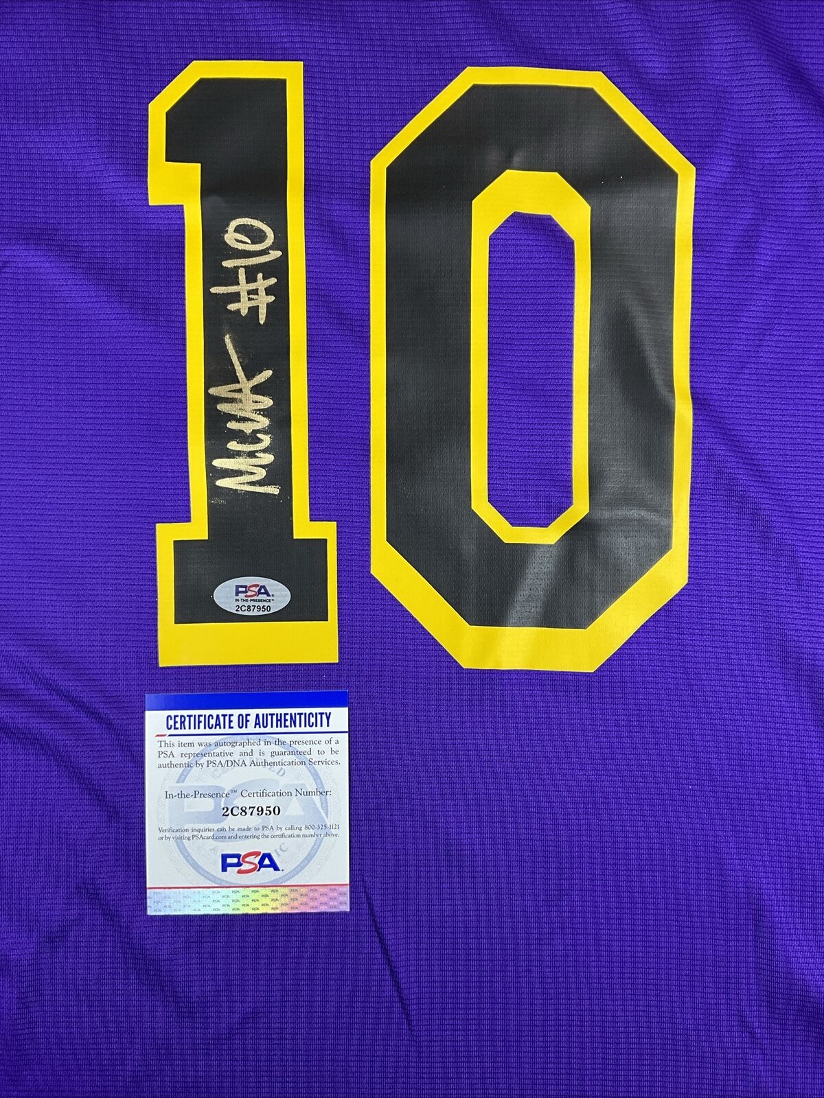 MAX CHRISTIE SIGNED LOS ANGELES LAKERS FANATICS PURPLE JERSEY PSA ITP 2C87950