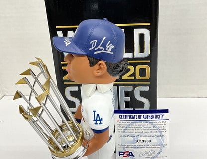 BRUSDAR GRATEROL DODGERS SIGNED 2020 WS FOCO BOBBLEHEAD "BAZOOKA" PSA 1C13569