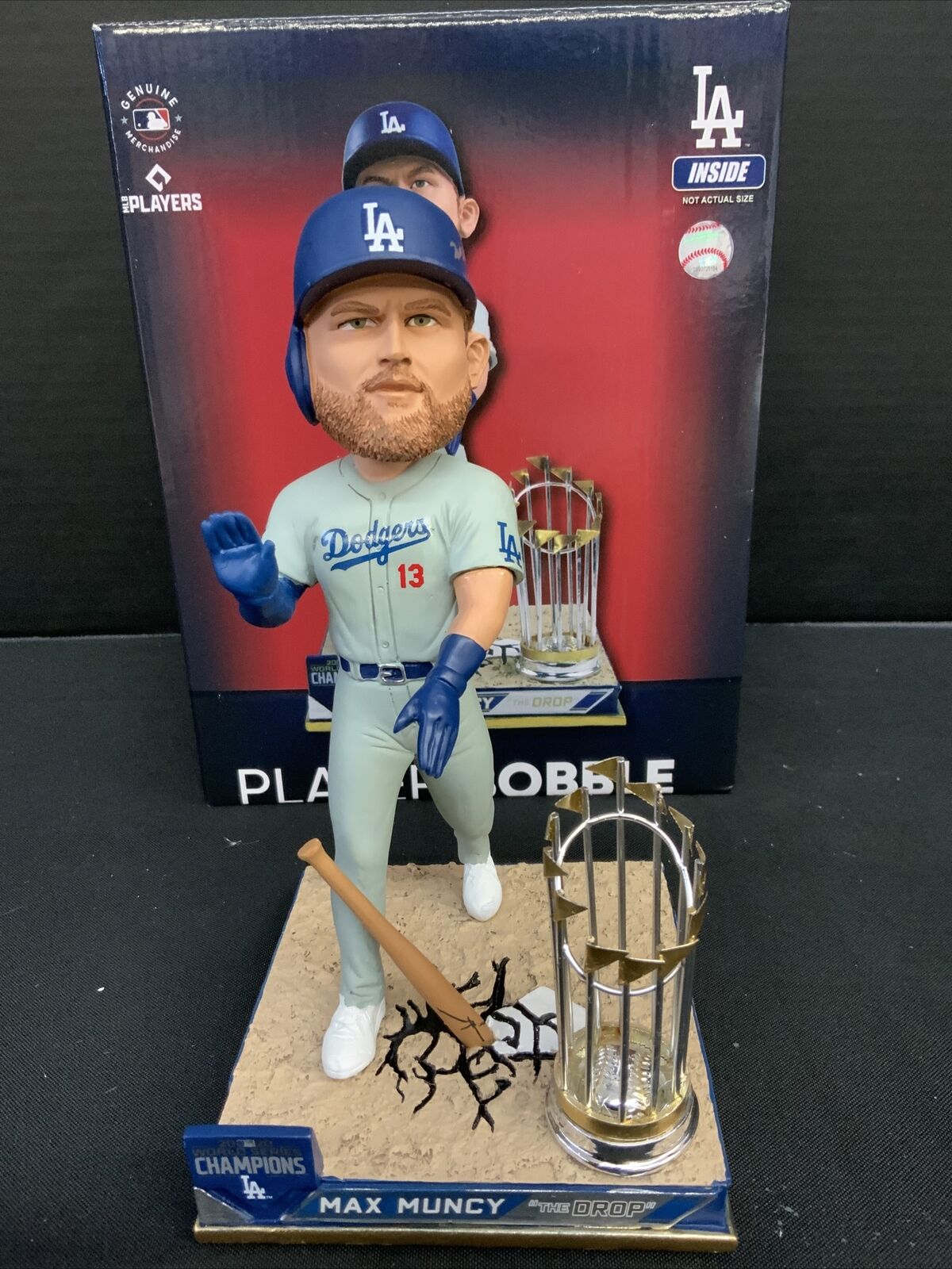 MAX MUNCY DODGERS SIGNED CHAMPIONSHIP BOBBLEHEAD "2020 WS CHAMPS" PSA 1C01938