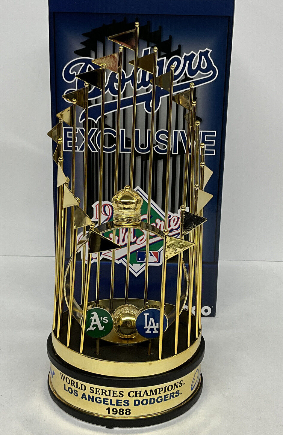 OREL HERSHISER SIGNED DODGERS 12" 1988 WORLD SERIES TROPHY 88 WS MVP PSA 9A20787